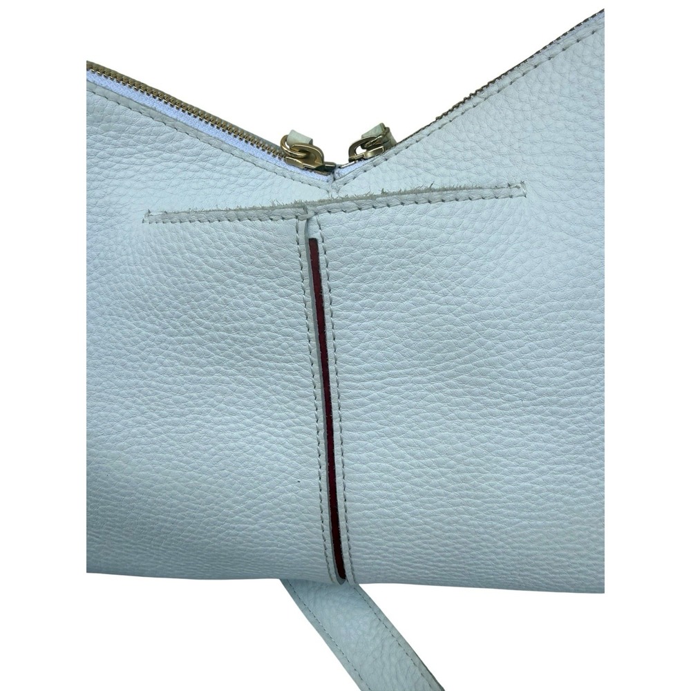 Hammitt Mr. G Large White Pebbled Leather Bag Gold Rivets Red Interior Rare - Picture 5 of 16